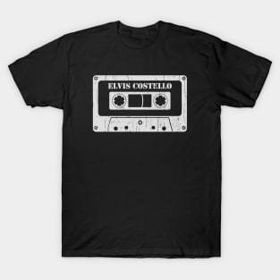 Elvis Costello - Vintage Cassette White T-Shirt